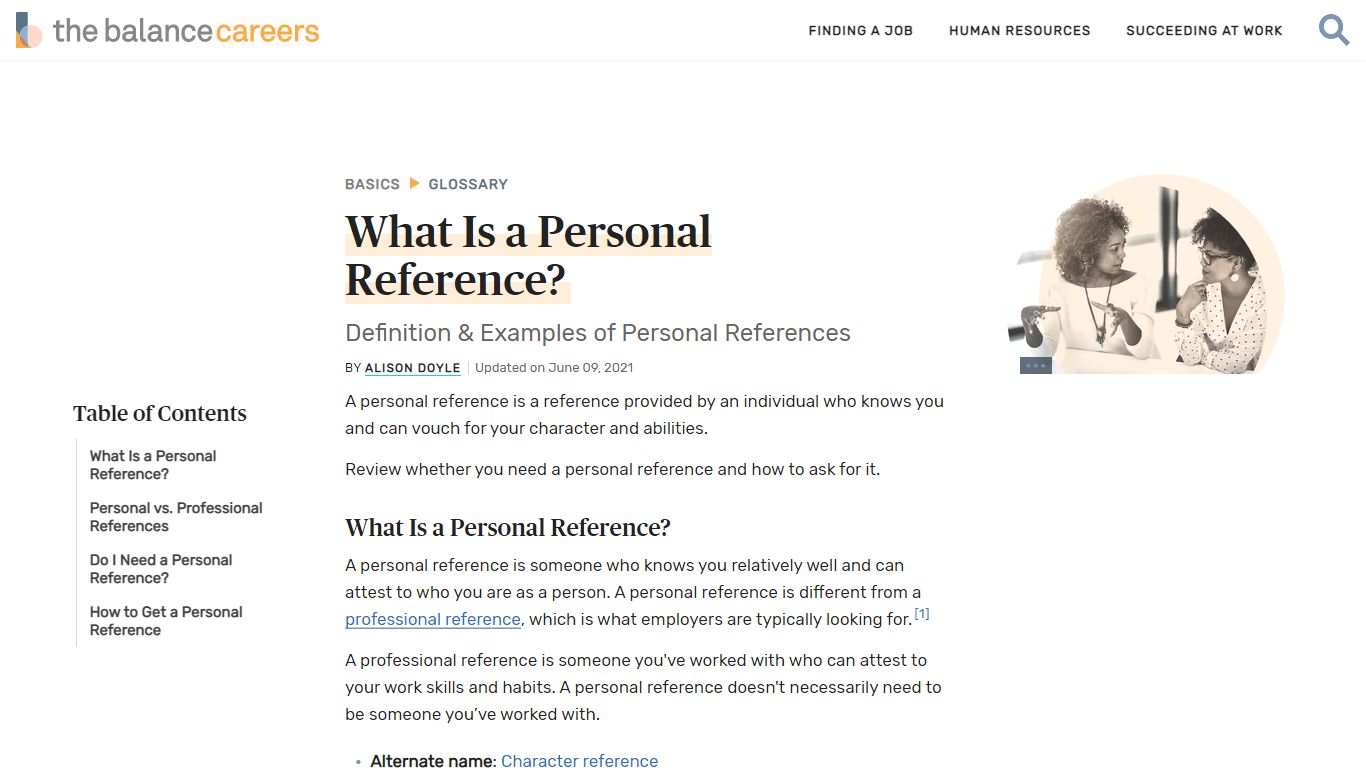 Personal References: What Are They? - The Balance Careers