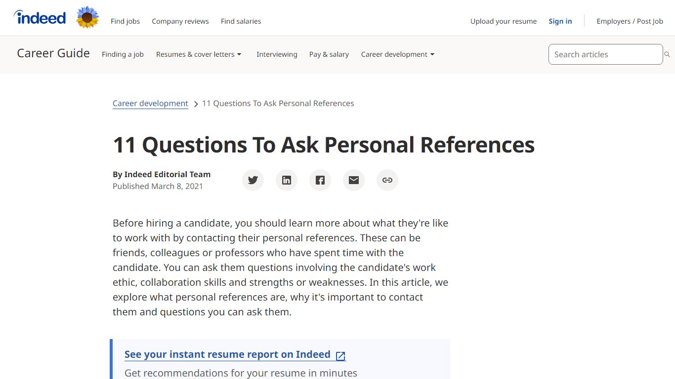 11 Questions To Ask Personal References | Indeed.com